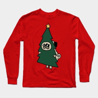 Christmas Pug Tree Long Sleeve T-Shirt